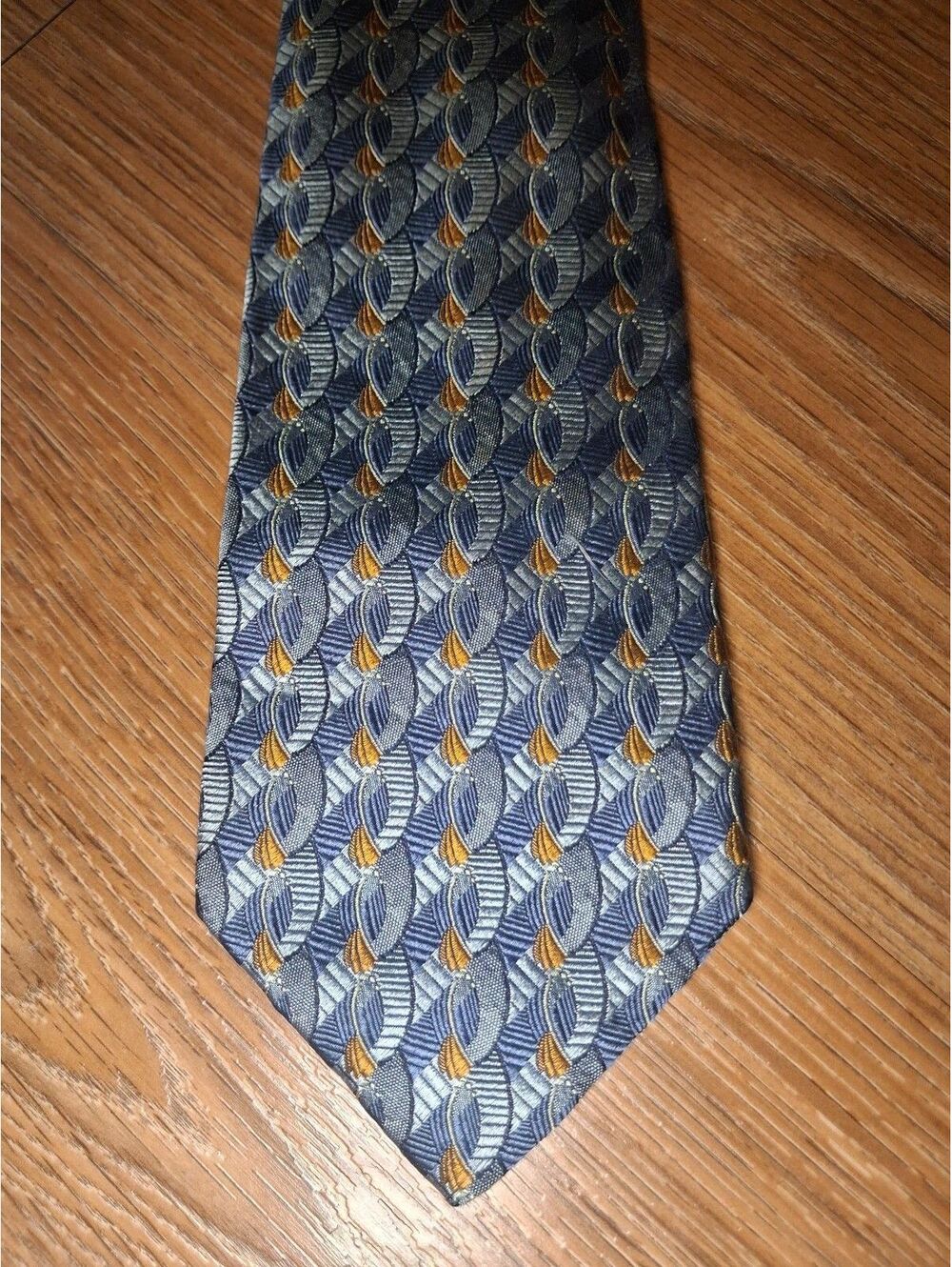 Robert Talbott Best of Class Silk Tie Silver Geometric Wide